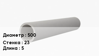 Асбестоцементная труба 500 s=23 L=5